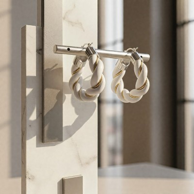 Twist Lüks Halka Küpe