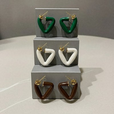 Modern Üçgen Halka Küpe