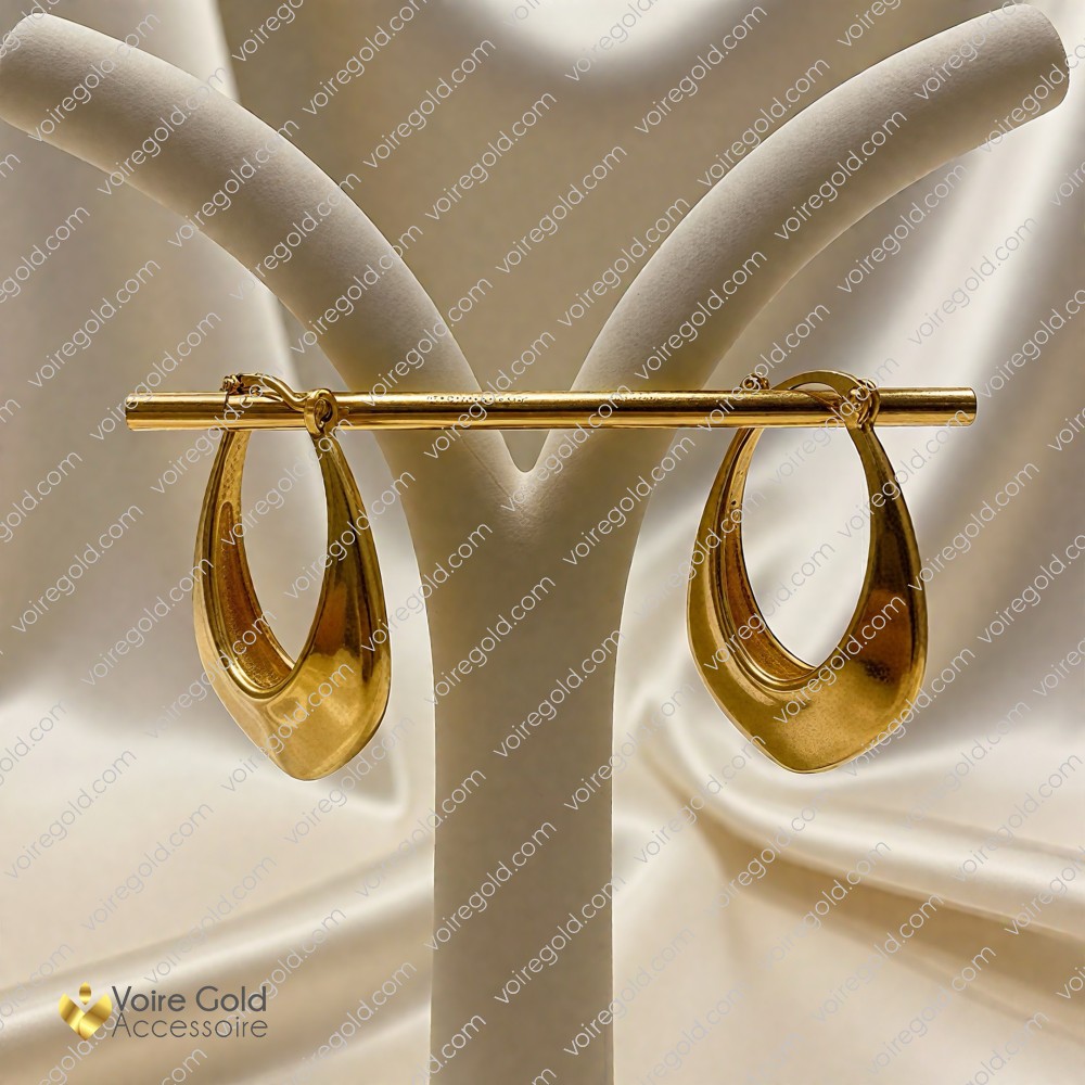 Oval Vintage Tokalı Küpe