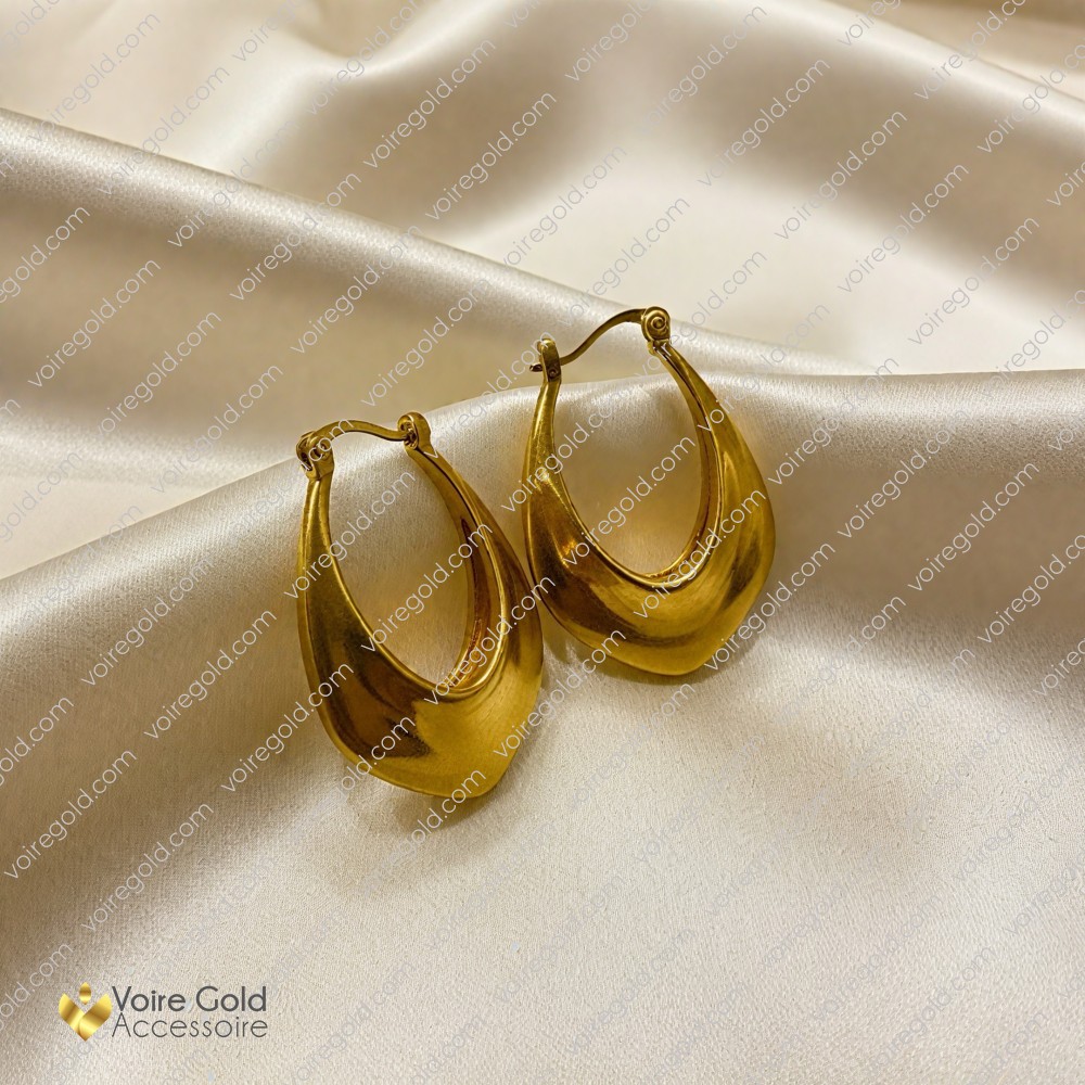 Oval Vintage Tokalı Küpe