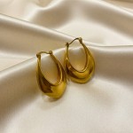 Oval Vintage Tokalı Küpe