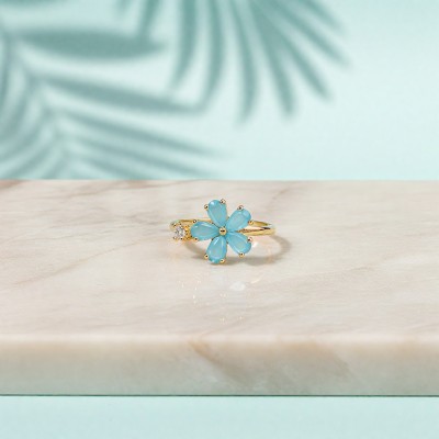 Turkuaz Papatya Yüzük