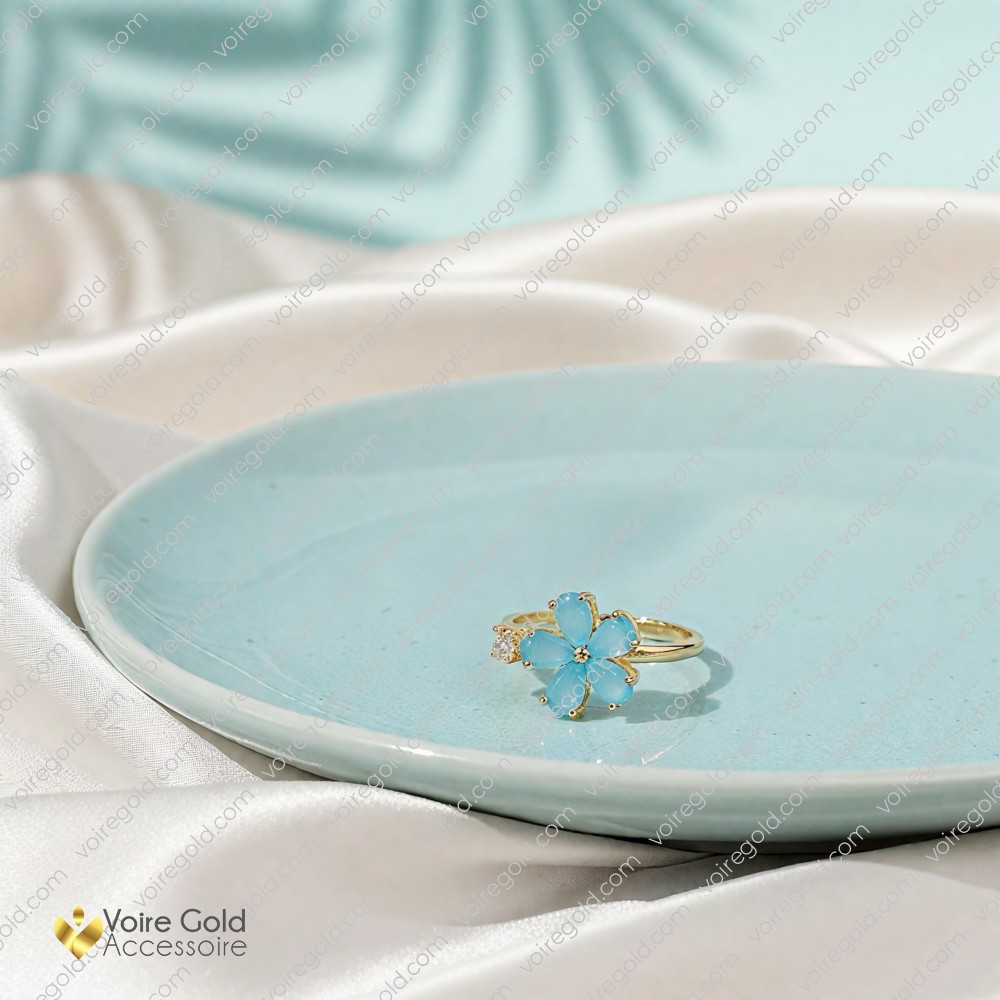 Turkuaz Papatya Yüzük