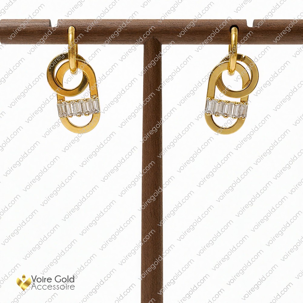 Baget Taşlı Kilit Küpe