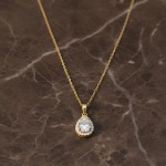 Çerçeveli Damla Kolye