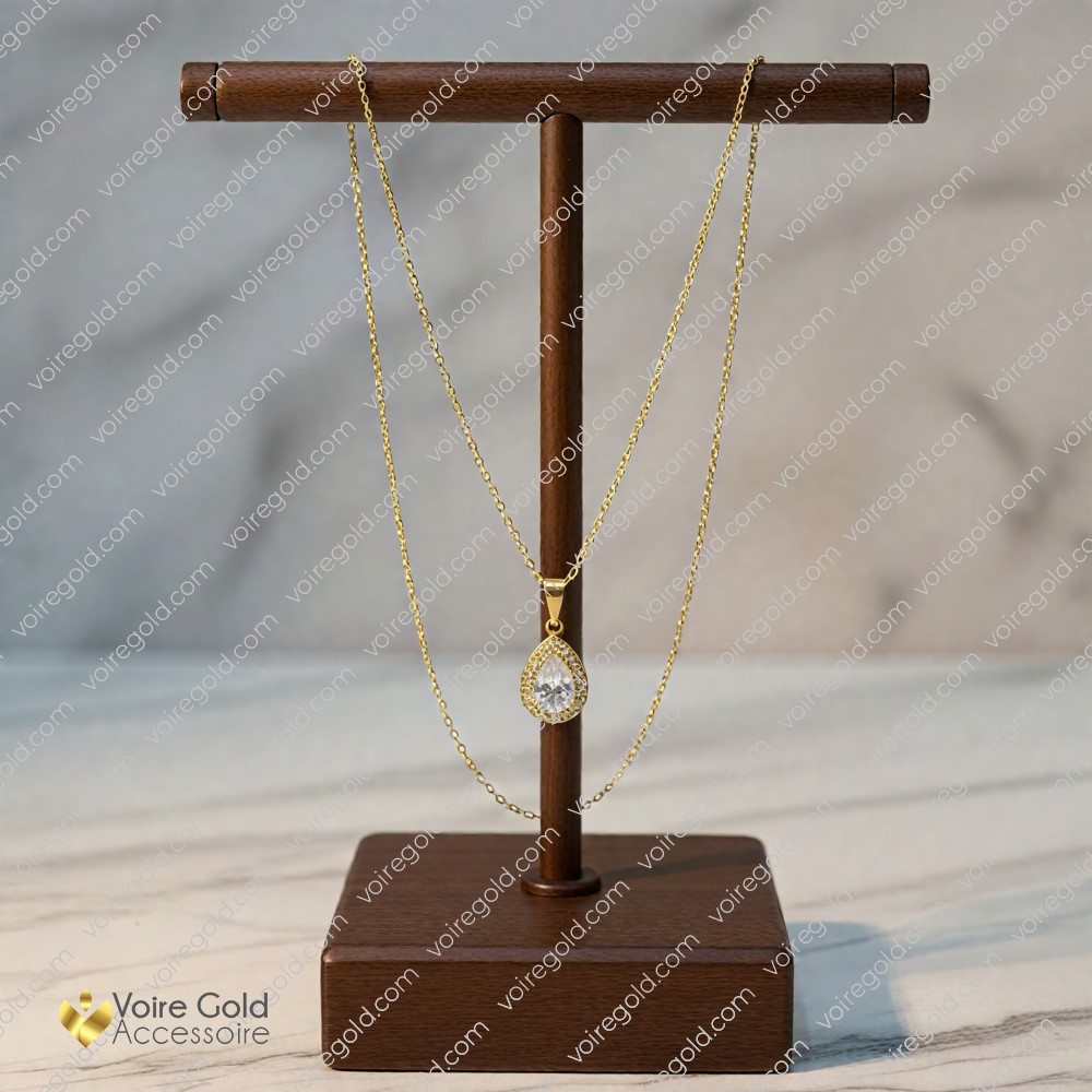 Çerçeveli Damla Kolye