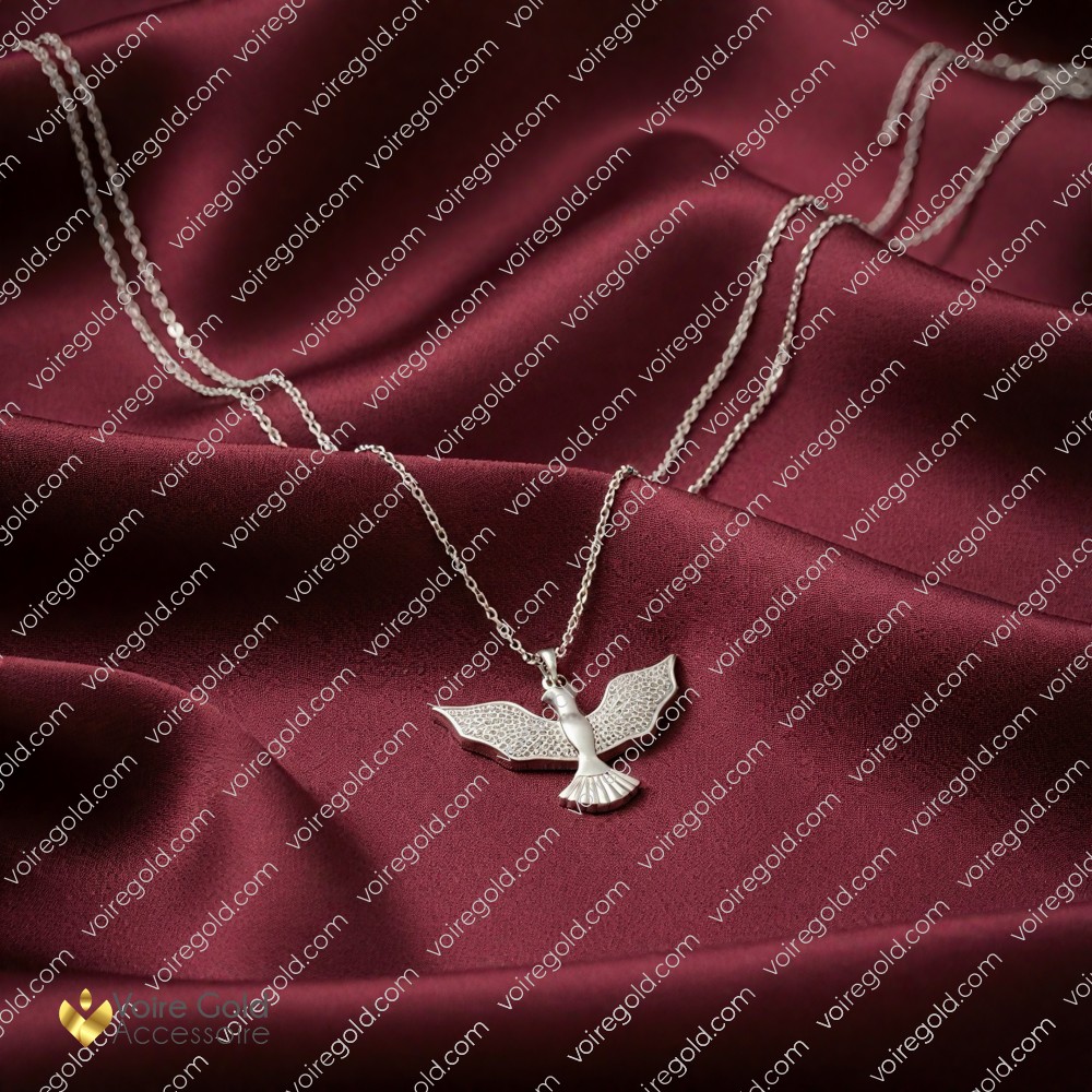 Rodyum Anka Kuşu Kolye