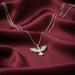 Rodyum Anka Kuşu Kolye