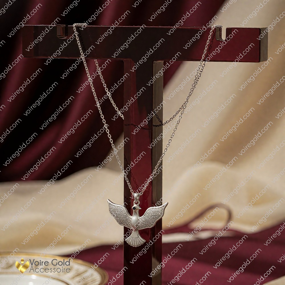 Rodyum Anka Kuşu Kolye