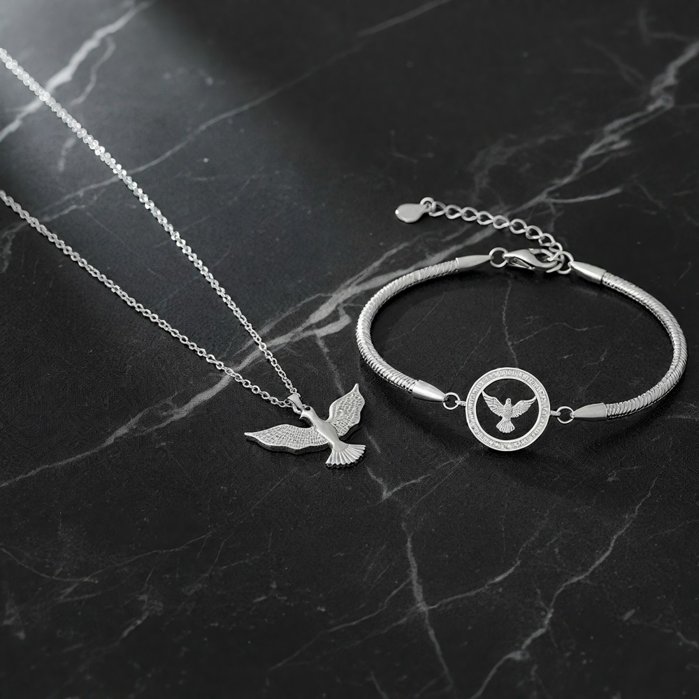 Rodyum Anka Kuşu 2'li Set