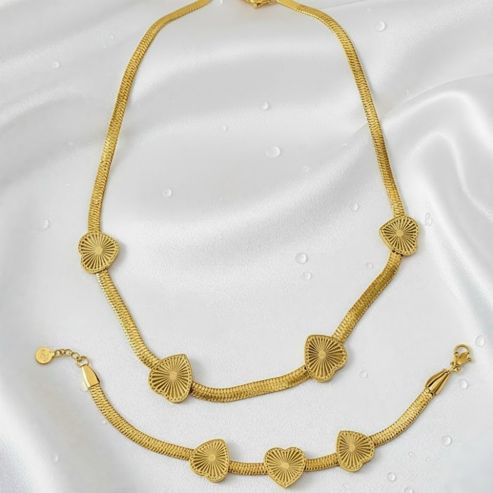 Zincirli Kalp 2'li Set