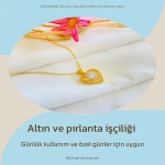 Altın Kaplama Vintage Baget Kolye