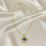 Mavi Hilal Kolye