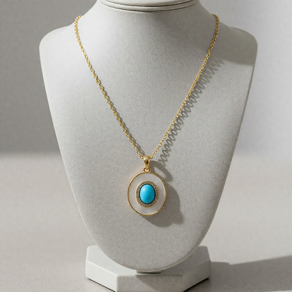 Turkuaz Okyanus Kolye